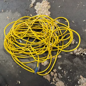 (1) Yellow Outdoor Extension Cord with Grounded Plug