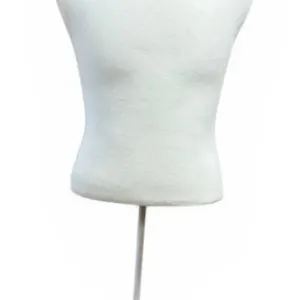 Adjustable Male Torso Mannequin on Wooden Stand