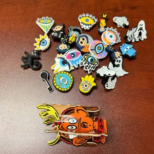 Mix of Croc Accessories and Button Collection with Eye and Ghost Themes
