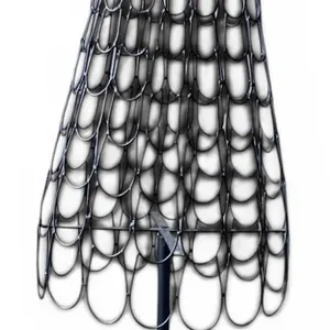 Black Metal Wire Dress Form on Decorative Stand