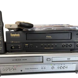 Symphonic VCR, Sanyo 4-Head VCR, and Panasonic Remote Lot
