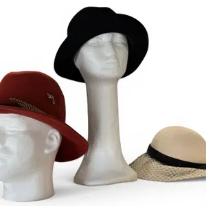 Three Women's and Men's Fashion Hats in Various Styles and Colors