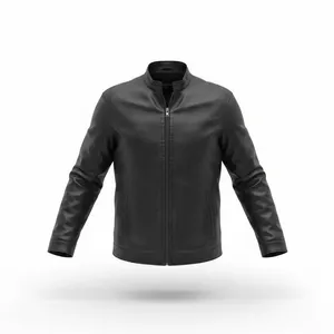 Alfani Genuine Leather Black Jacket, Size Large