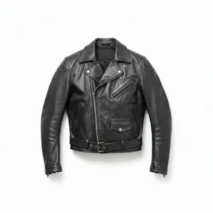 Hudson Leather Genuine Leather Jacket with Harley-Davidson Patches, Size M