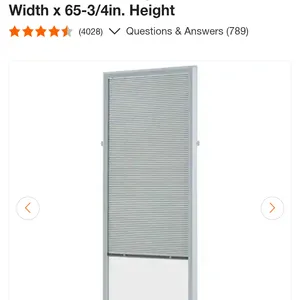 White Cordless Add On Blinds 23 3/4" x 65 3/4"