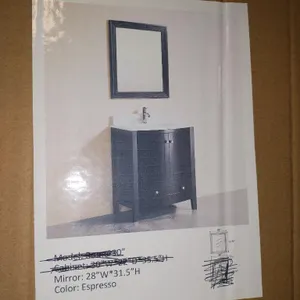 Goldwell Mirror 28" x 31.5" , Espresso