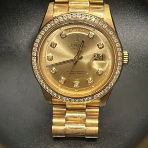 Rolex Presidential Wrist Watch Model 1803, Serial # 5207898, 1.50 ct. Total Weight