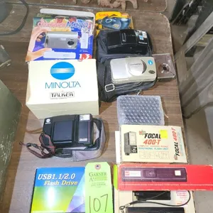 Misc. Vintage Cameras & Flash Drive