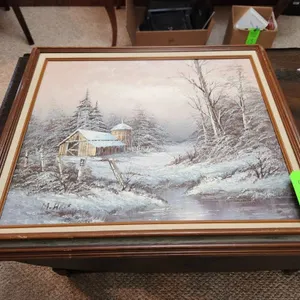 Winter Painting on Canvas - M. Hills