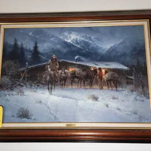 Leaving the High Country - G. Harvey Oil on Canvas
