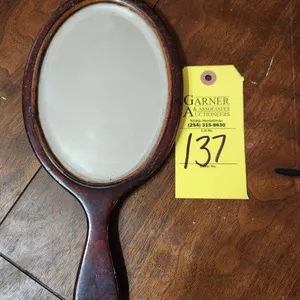 Vintage Hand Held Beveled Mirror