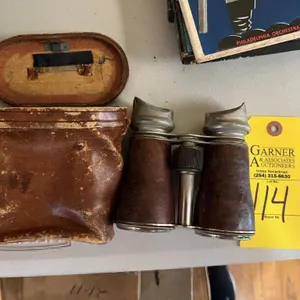 Vintage French Leather Binoculars
