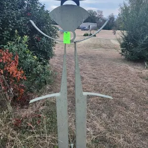 Green Metal Yard Art
