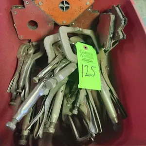 Tote Of Vise Grips & Welding Magnets