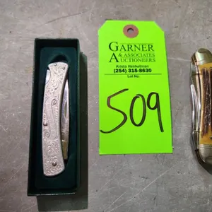Hen & Rooster Hand Forged Quarter Horse 3 Blade Knife & Buck Knife