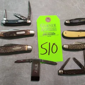 8 Vintage Knives - Case, Ranger, Old Timer, KA Bar