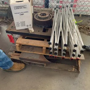 Pallet of Metal Dividers, Heavy Metal Drum, & Plate