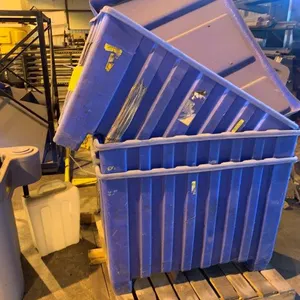3 Big Blue Totes on Pallet
