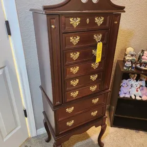 Jewelry Armoire & Contents - Large amount of Misc. Jewelry