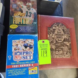 1999 Topps , Pro Set 1991 Series I NFL Football Cards, & The Great American Sports Book