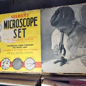 Vintage Gilbert Microscope Set w/ Polaroid Junior