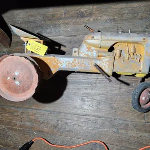 Vintage Metal Riding Pedal Tractor Toy