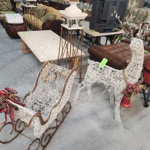 Sleigh & Reindeer Outdoor Lighted Decorations