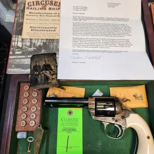 Colt Bisley 38 W.C.F. with Ivory Grips - In Box w/ Letter, Book, Picture