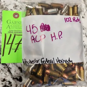 Winchester, Federal, Hornady 45ACP HP 102 Rounds
