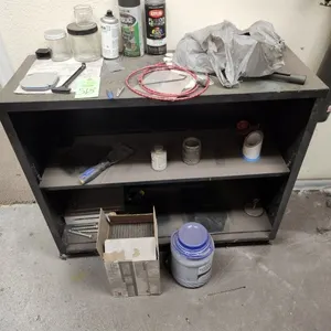 Metal Shelf & Contents