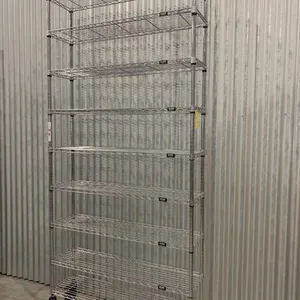 Metal Mobile Shelving on Casters w/ 9 Shelves U-Line