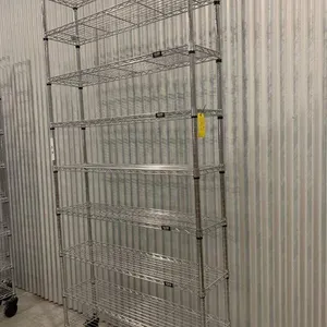 Metal Mobile Shelving on Casters w/ 9 Shelves U-Line