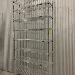 Metal Mobile Shelving on Casters w/ 9 Shelves U-Line