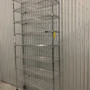 Metal Mobile Shelving on Casters w/ 9 Shelves U-Line
