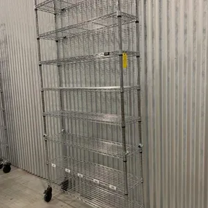 Metal Mobile Shelving on Casters w/ 9 Shelves U-Line