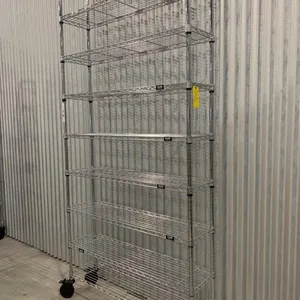 Metal Mobile Shelving on Casters w/ 9 Shelves U-Line