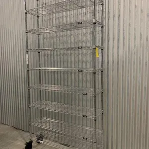 Metal Mobile Shelving on Casters w/ 9 Shelves U-Line