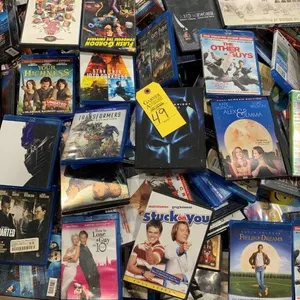 Gaylord Full of New & Very Good DVD's & Blue Ray Discs