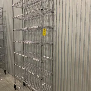 Metal Mobile Shelving on Casters w/ 9 Shelves U-Line