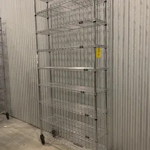 Metal Mobile Shelving on Casters w/ 9 Shelves U-Line