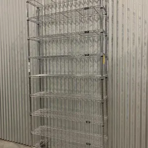 Metal Mobile Shelving on Casters w/ 9 Shelves U-Line