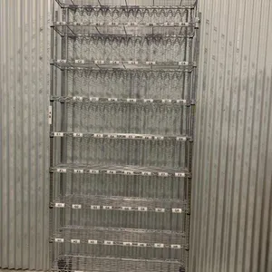 Metal Mobile Shelving on Casters w/ 9 Shelves U-Line