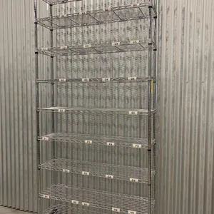 Metal Mobile Shelving on Casters w/ 9 Shelves U-Line