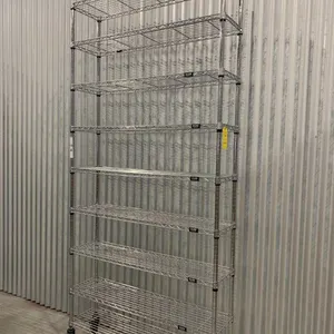 Metal Mobile Shelving on Casters w/ 9 Shelves U-Line