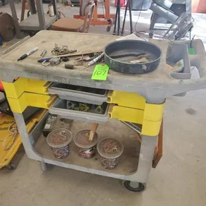 Rolling Cart with Drawers & Contents