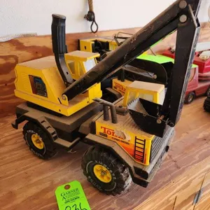 Tonka Turbo Diesel Backhoe Excavator Truck - Metal, Vintage