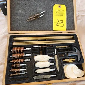 Gun Cleaning Kit in Wooden Box