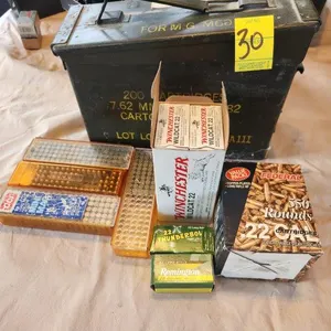 .22 Ammo Approx. 1,100+ Rounds in Ammo Box