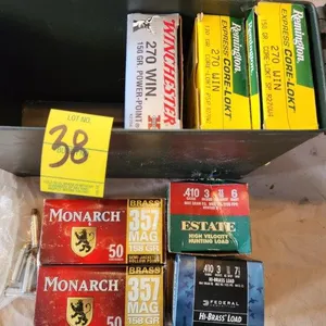 270, 410, & 357 Ammo in Ammo Box