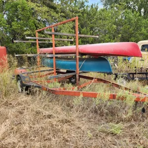 6-Slot Canoe Trailer 16' w/ 2 Canoes